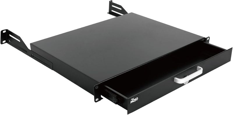 Tecmojo 1U Rack Drawer,Rack Mount Drawer for 19in Network Equipment/Server/AV Rack or Cabinet Enclosure,Sliding and Lockable Server Rack Drawer - Load-Bearing 22lb (10kg),with Cable Management Holes - Image 1